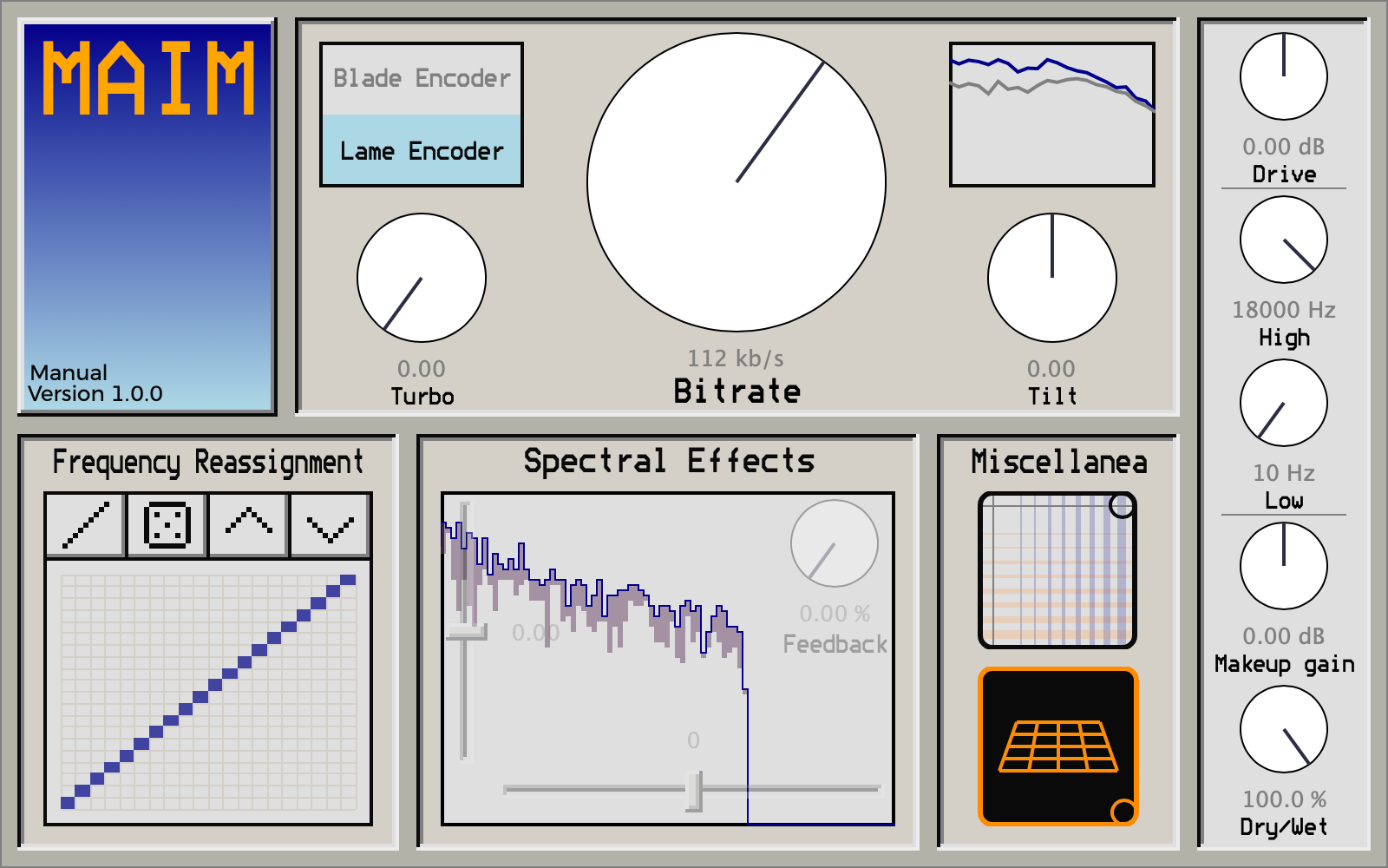screenshot of MAIM GUI